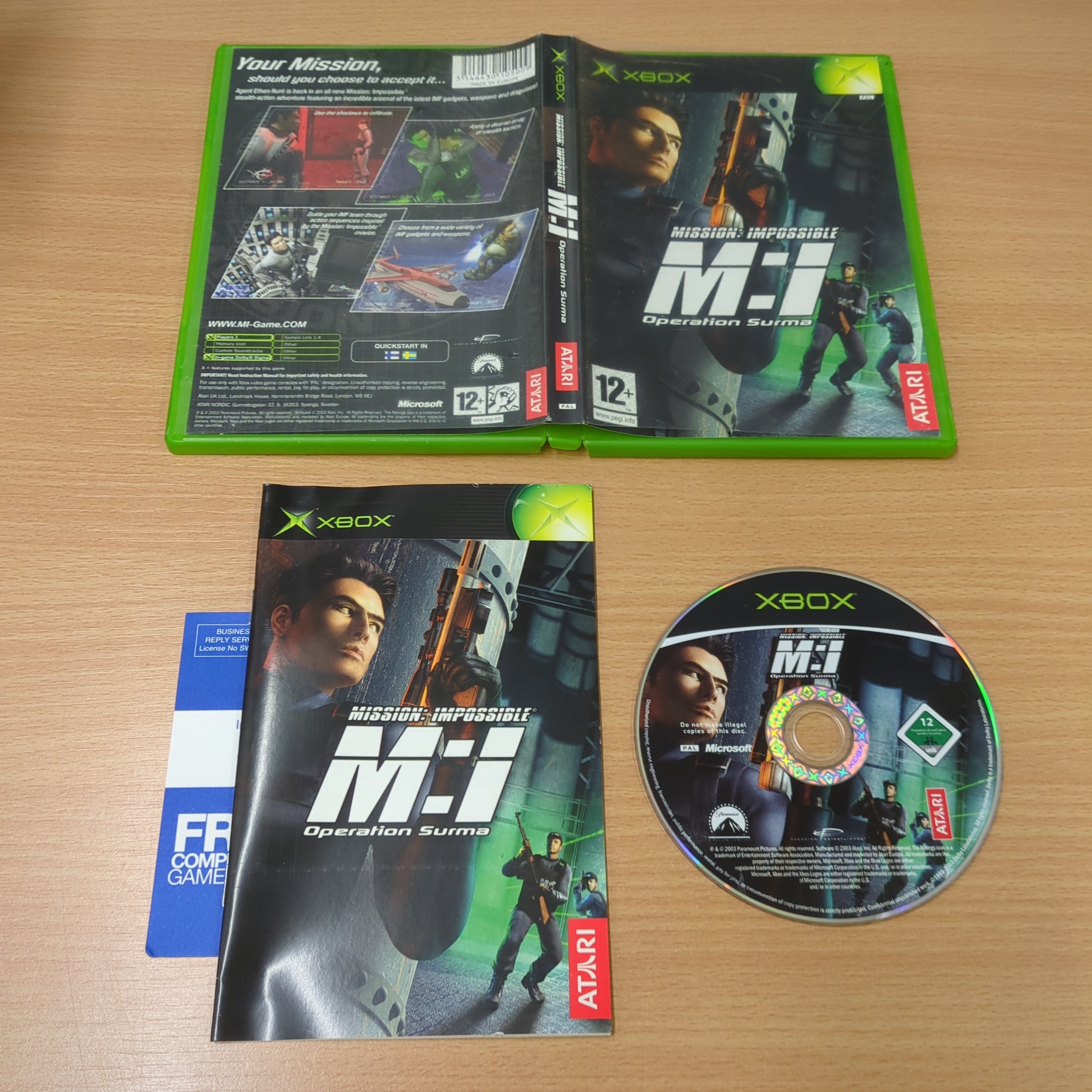Mission Impossible: Operation surma original Xbox game Mission Impossible: Operation surma original Xbox game